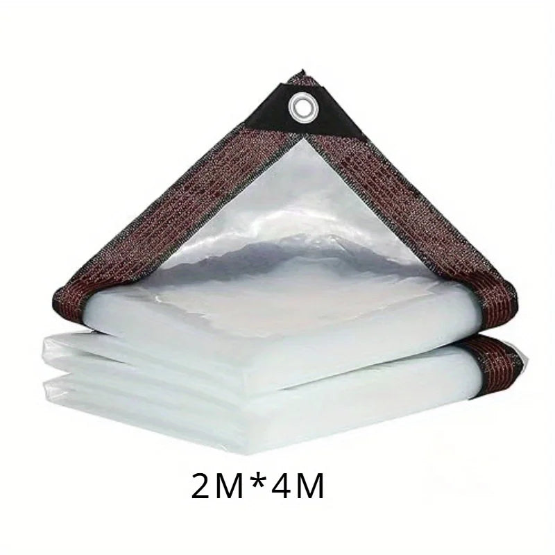 Transparent Waterproof Cloth with Gasket - Perfect for Gardens, Courtyards, Chicken Coops, Porch Awnings, and Camping