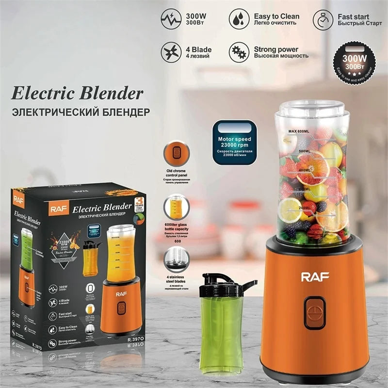New EU Blender 600ml Food Processor Fruit Juicer for Home Use Juice Maker Mixing Machine Baby Food Smoothie Maker
