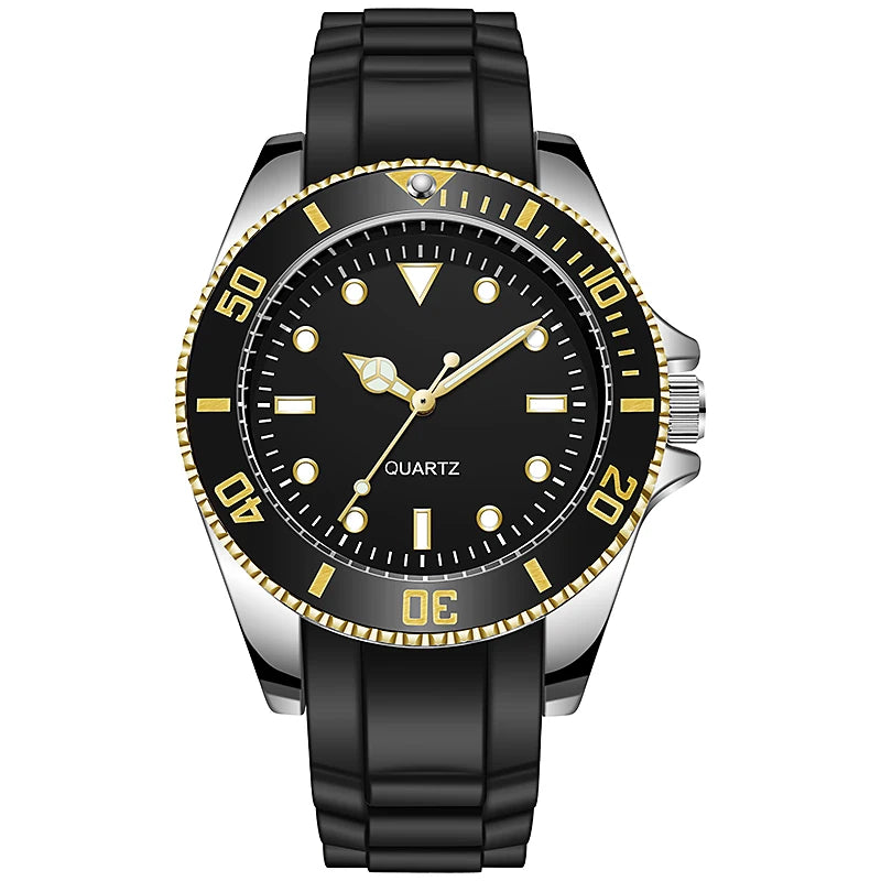 Diver Style Watch Japan Movement Rotating Bezel Fabric Strap 40mm Dial