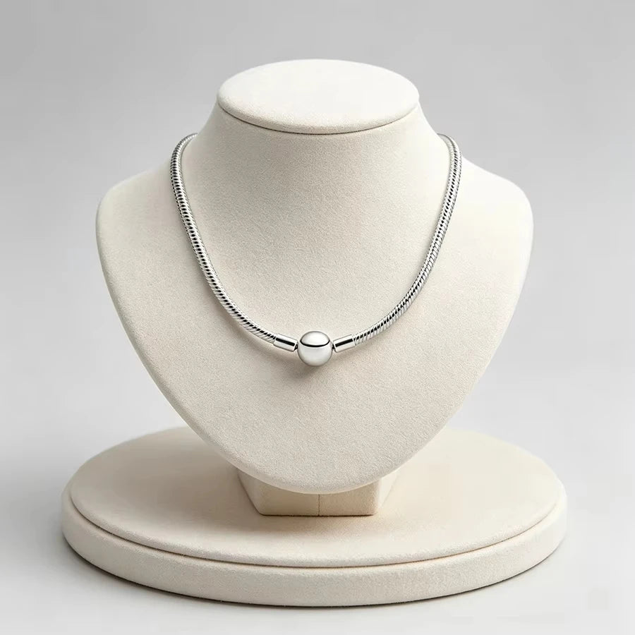 S925 Silver Life Tree Ball shaped Gold Heart Thread Necklace Suitable for Women's Daily Wear DIY Exquisite Jewelry Gifts