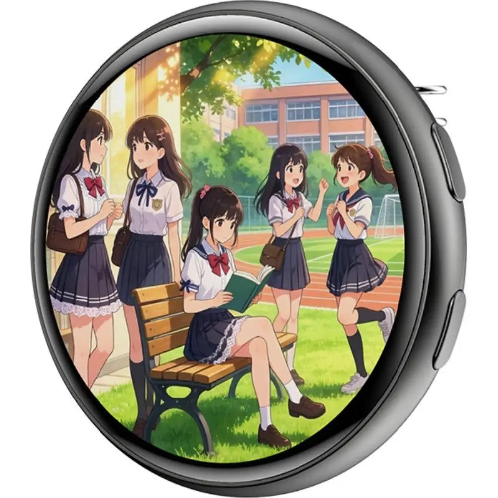 1.50" Full Touch IPS Screen Electronic Badge GIF Video With Sound Anime Brooch Pin For Party Cosplay Student Gift
