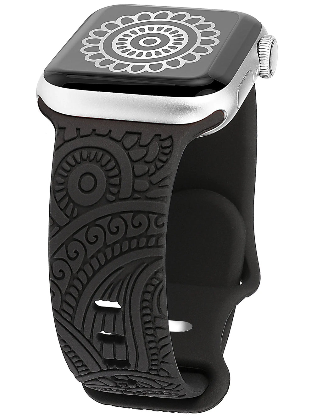 Engraved Band for Apple Watch 44MM 49mm 40mm 41 45mm 38/42mm Leopard Silicone Sport Strap for IWatch Series Ultra 8 7 6 SE 5 4 3