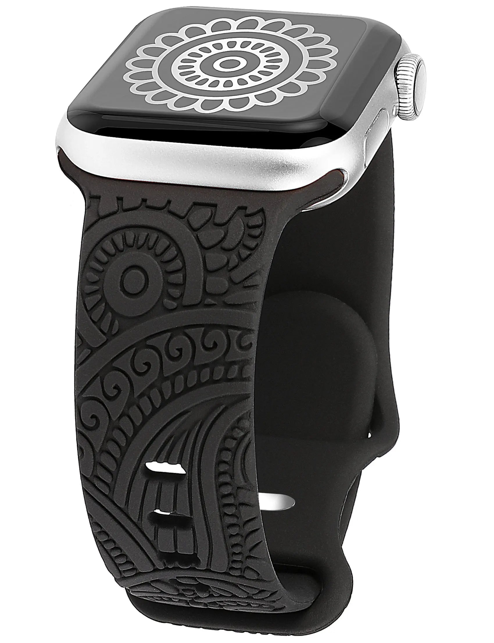 Engraved Band for Apple Watch 44MM 49mm 40mm 41 45mm 38/42mm Leopard Silicone Sport Strap for IWatch Series Ultra 8 7 6 SE 5 4 3