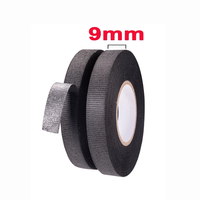 Electrical Tape Car Wiring Cloth Fabric Tape 9mm/15mm/19mm/25mm Adhesive Tapes Heat-resistant  Auto Harness Cable Organizer