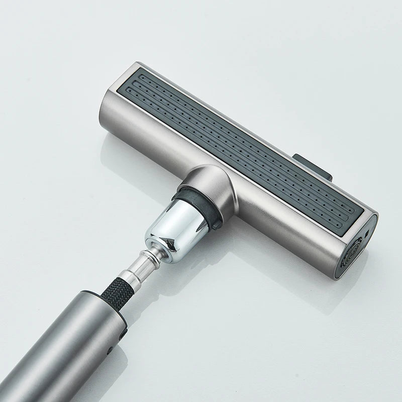 Intelligent Digital Display Pull Out Kitchen Faucet Cold Hot Mixer Taps Rotatable Sink Lifting Basin Faucet