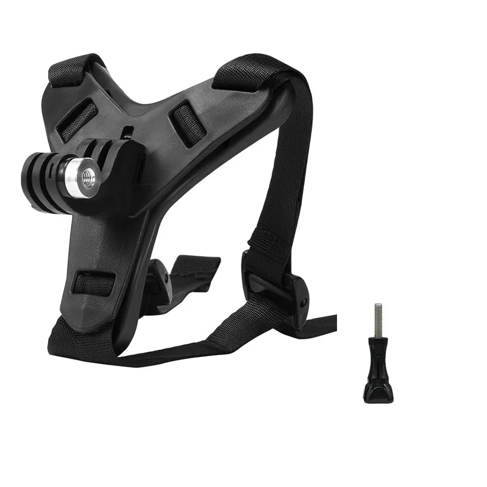 Motorcycle Helmet Strap Chin Mount For Gopro Hero 13 12 11 10 9 8 SJCAM AKASO Action Camera Mount Full Face Holder Accessories