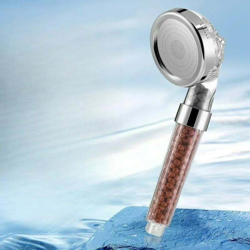 New Water Saving Handheld Rainfall Bathroom Accessories Anion Filter Shower 3 Functions High Pressure SPA Shower Head Quality