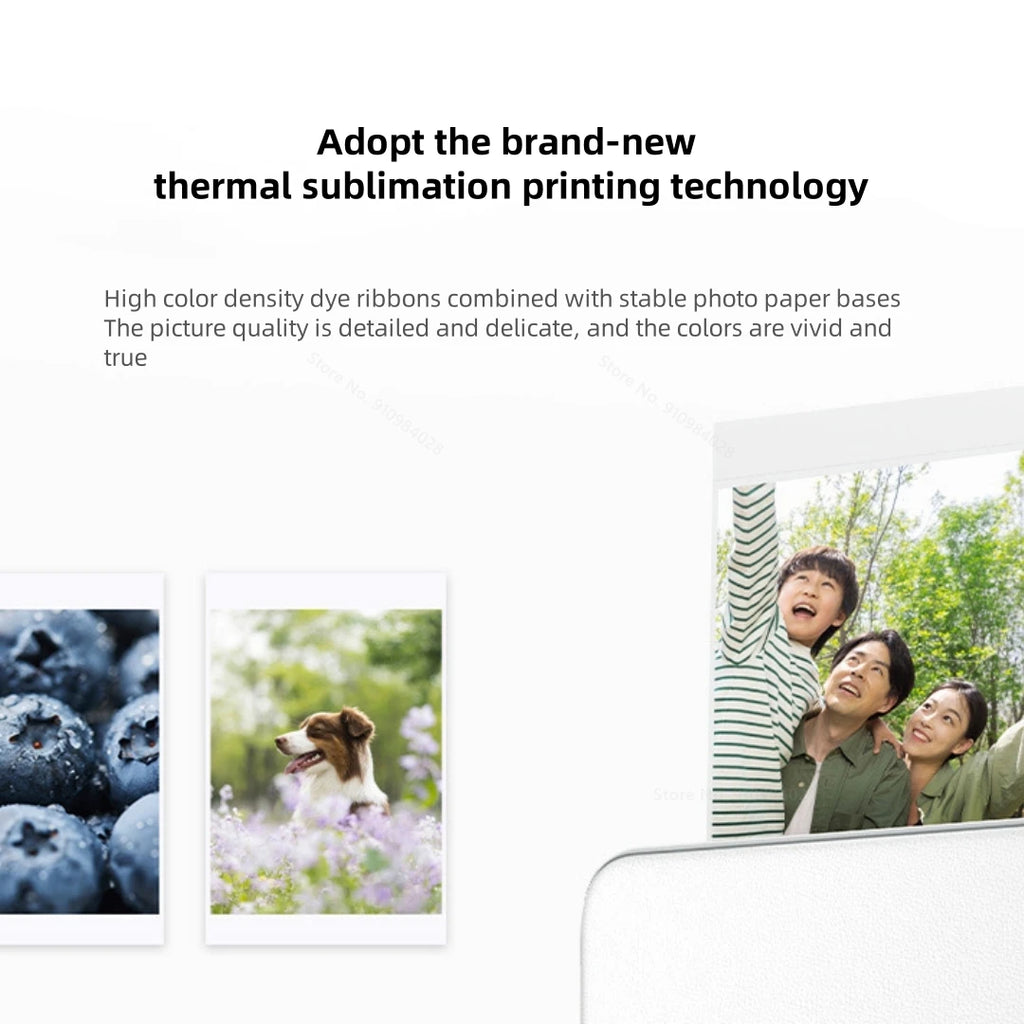 For Xiaomi Mijia Pocket Photo Printer Pro Dedicated Photo Paper Adopts New Sublimation Printing Technology