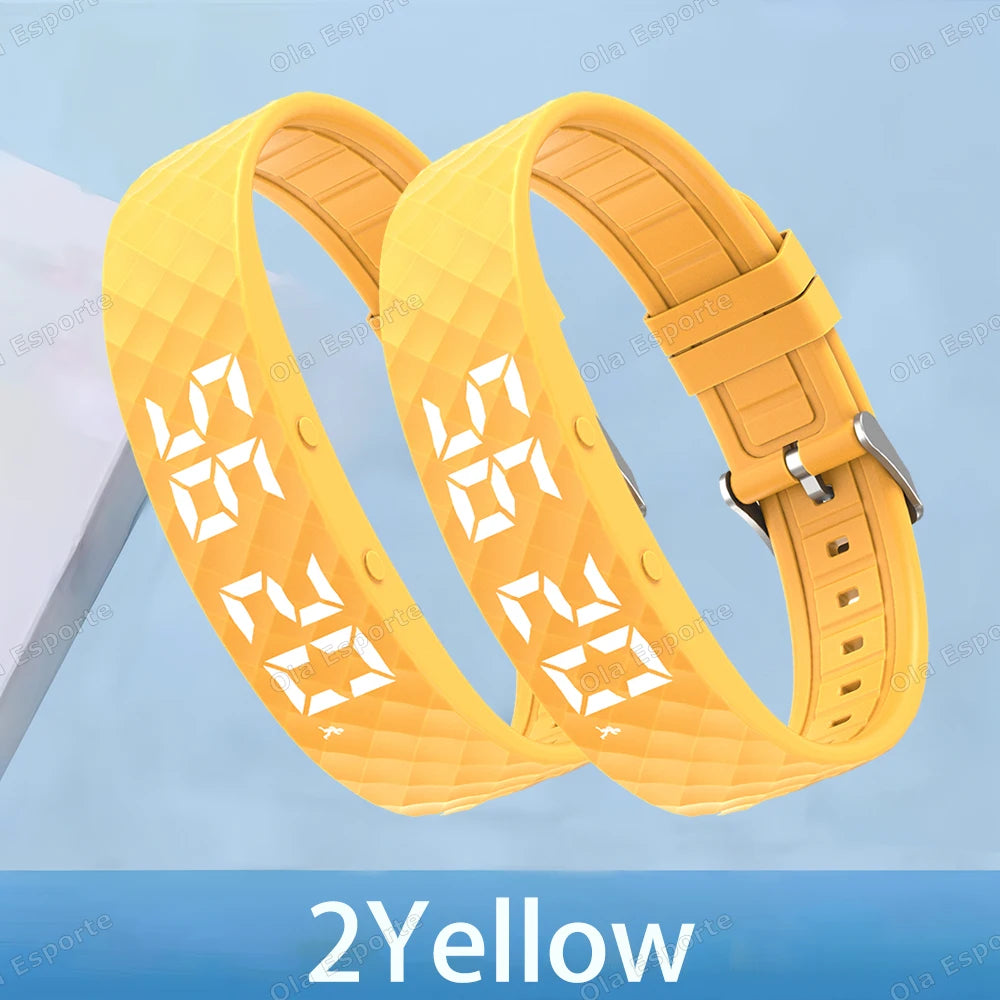 2026 New LED Digital Smart Bracelet Monitor Vibration Alarm Wristband Smart Bracelet Waterproof Smartband for Student Smart Band
