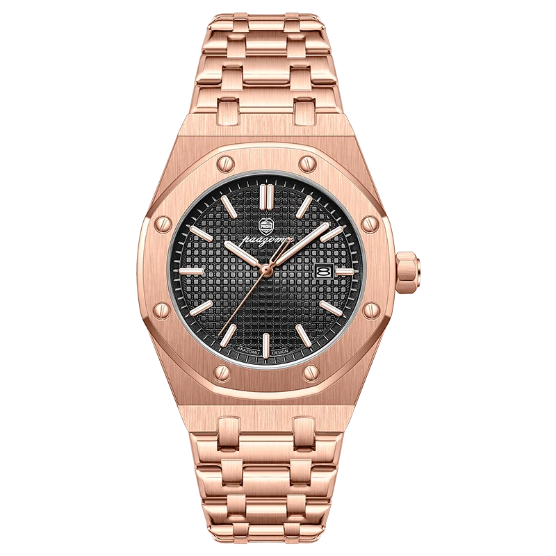 PAAZOMU Original Luxury Men's Watches Date Chronograph Stainless Steel Quartz Watch Waterproof Luminous Fashion Man Wristwatch