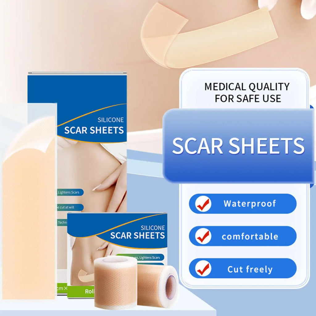 Painless Scar Repair Tape Silicone Scar Removal Strip Reusable Effective Skin Care Strips For Surgerys Burn Acne Scar