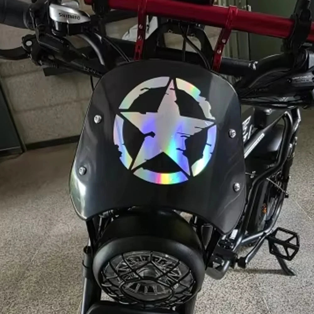 Car Sticker Pentagram Waterproof and Sunscreen Personality Interesting Decal Military Army Star Hood Stickers Auto Accessories