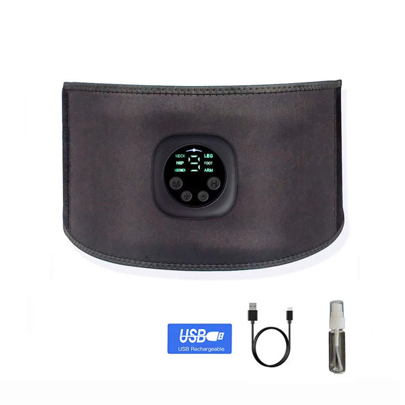 EMS Electric Abdominal Body Slimming Belt Waist Band Smart Abdomen Muscle Stimulator Abs Trainer Fitness Lose Weight Fat Burn