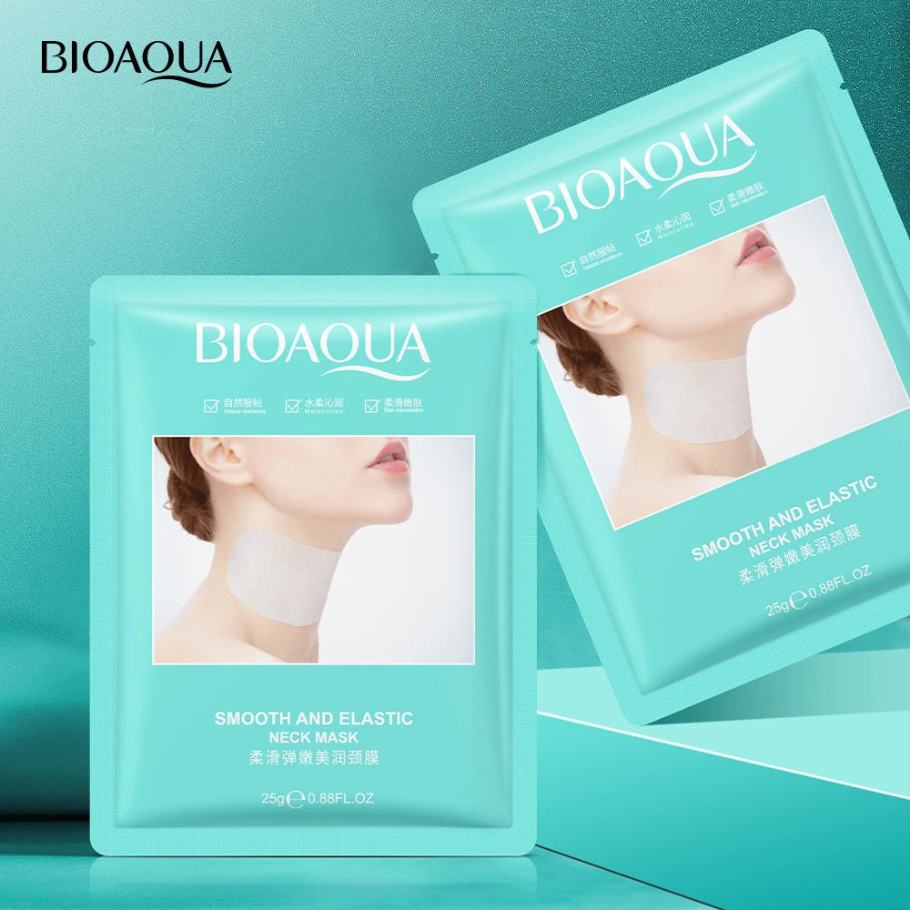 10pcs BIOAQUA Collagen Neck Mask Moisturizing Whitening Anti Wrinkles Anti-aging Firming Neck Masks Necks Skin Care Products
