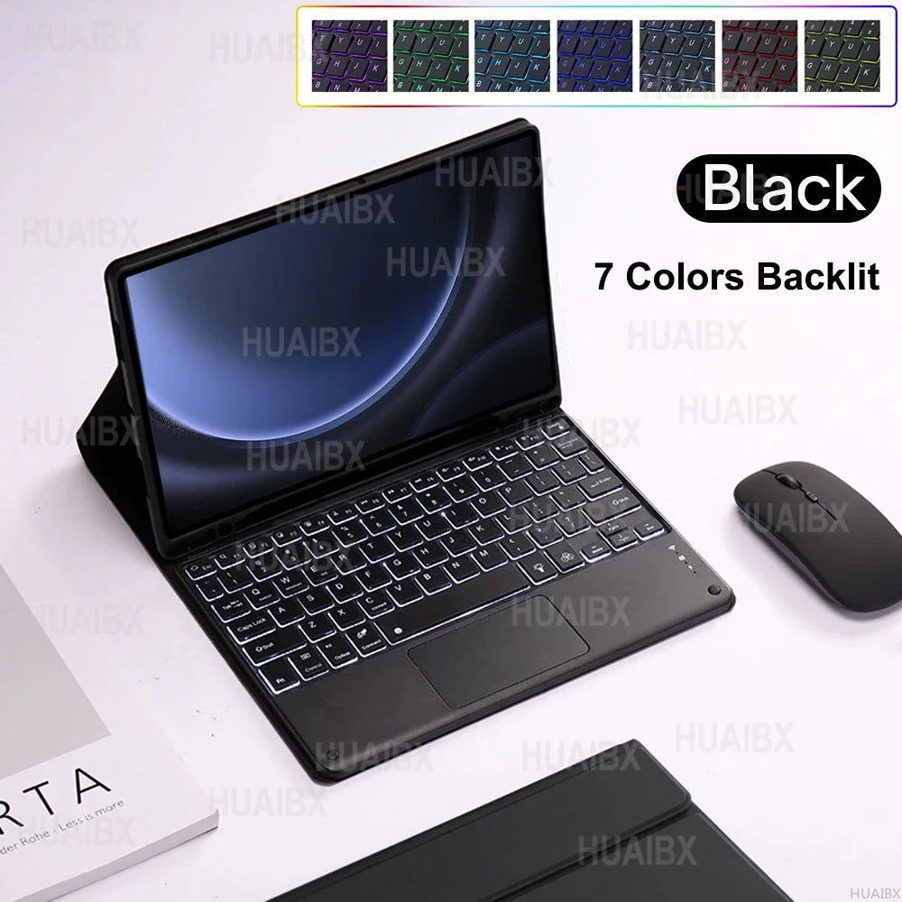 For Samsung Galaxy Tab S9 FE 10.9 Inch Case, Detachable Keyboard for Samsung Tab S9 FE SM-X510/X516B