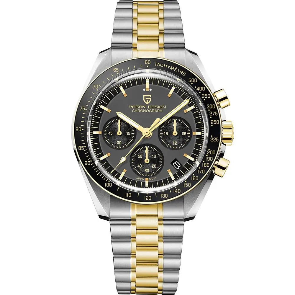 PAGANI DESIGN Moon Mens Watches 2025 Top Brand Luxury Quartz Watch For Men Chronograph Luminous Sapphire Mirror Waterproof Clock