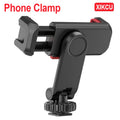 XIKCU 360 ° Adjustable Double Head Cold Boots Hot Boots Mobile Phone Clip SLR Mirrorless Camera and Mobile Phone Fixed Bracke