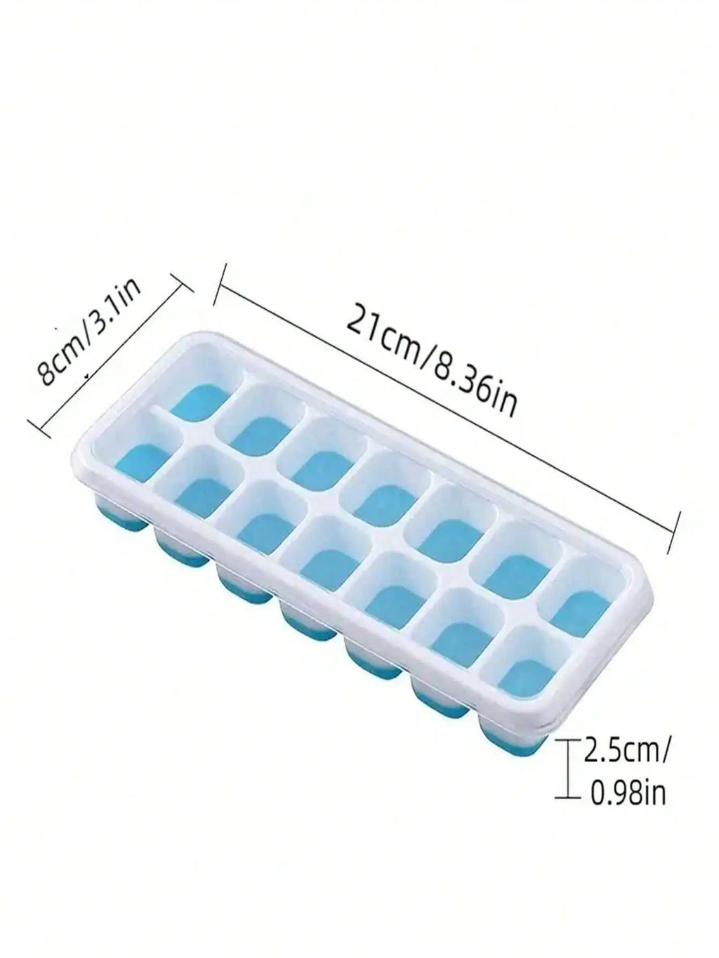 1/2/4pcs Silicone Ice Cube Trays, Easy Release & Flexible, 14-Cavity 4-Color Mixed With Anti-Spill Removable Lids, Stackable With Lid, Kitchen Accessories, Small Kitchen Tools