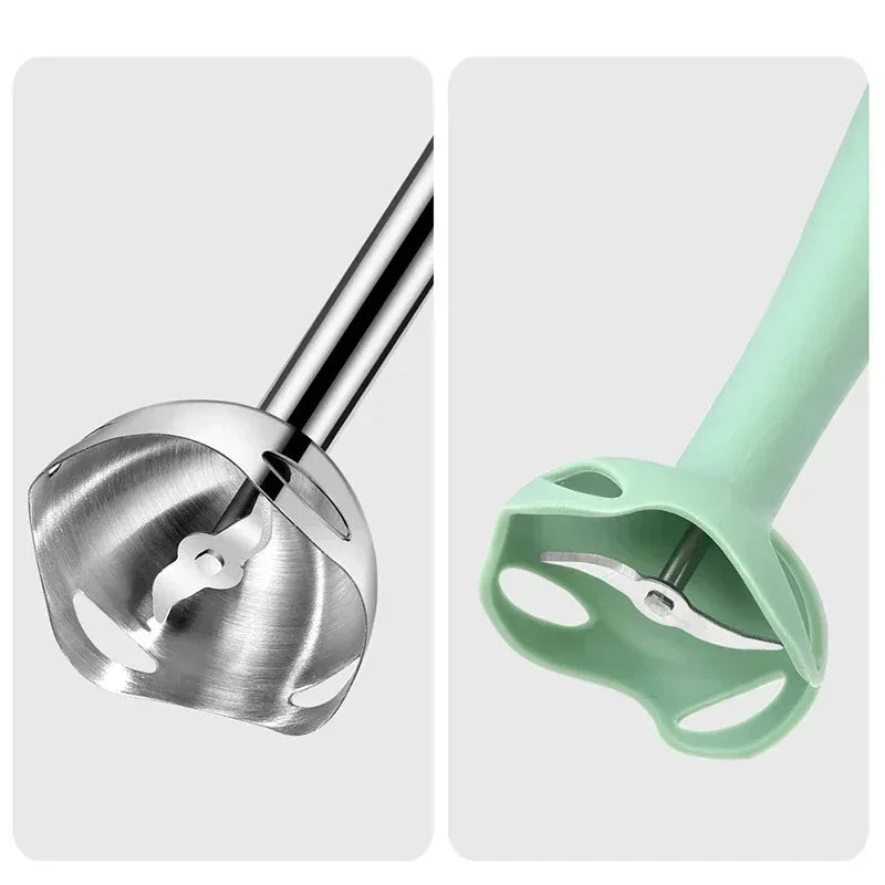 3-in-1 Handheld Electric Food Mixer for Eggs and Vegetables with Stainless Steel Whisk Blender and Chopper Kitchen Utensil