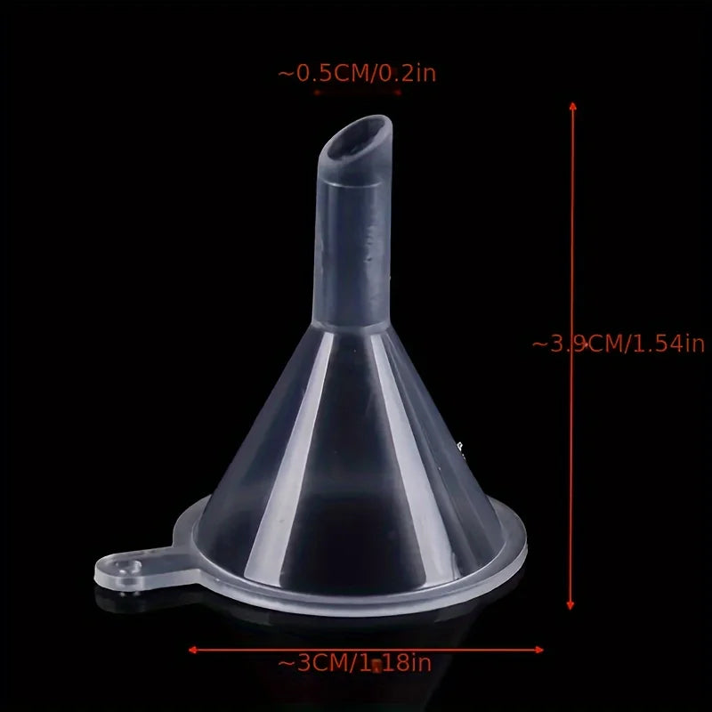 5/10pcs Transparent Plastic Funnel - Mini Liquid Filling Tool for Perfume Essential Oil Crafts Funnel