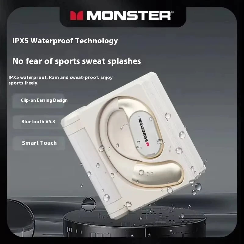 MONSTER AC530 Wireless Bluetooth Earphones Noise-Canceling Wireless Bio-Fiber Dynamic Driver Foldable Music Earphones Gift