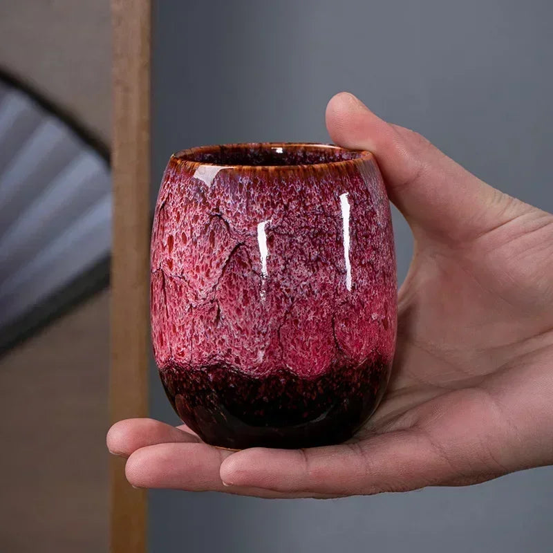 Kiln Transforms The Master's Cup Ceramic Coffee Mug Simplicity Household Kung Fu Teacup Creative Tasting Cup Personal Single Mug