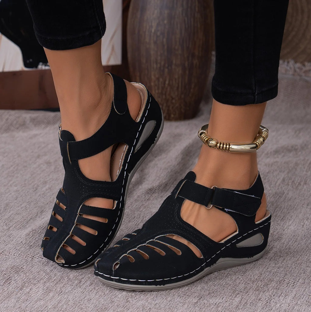 Clearance_2025 New Women's Peep-Toe Ankle Strap Sandals Summer Block Heel Fashion Shoes 11 Colors Available_Continuous update