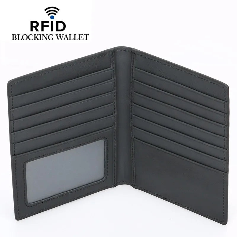 New Card Bag Genuine Leather Bank Large Capacity Rfid Anti-theft Multiple Card Slots Men and Women Wallets