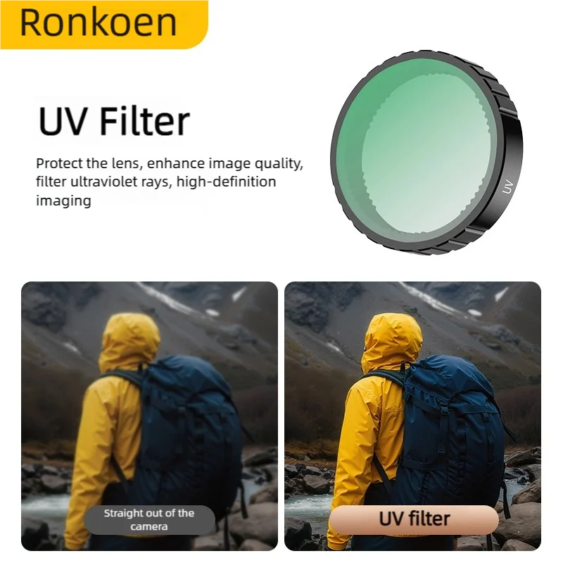 Ronkoen ND CPL Filter for DJI OSMO Action4/5Pro Action Camera Accessories CPL ND8 ND16 ND32 Lens Set Aluminium Alloy Frame