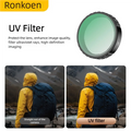 Ronkoen ND CPL Filter for DJI OSMO Action4/5Pro Action Camera Accessories CPL ND8 ND16 ND32 Lens Set Aluminium Alloy Frame
