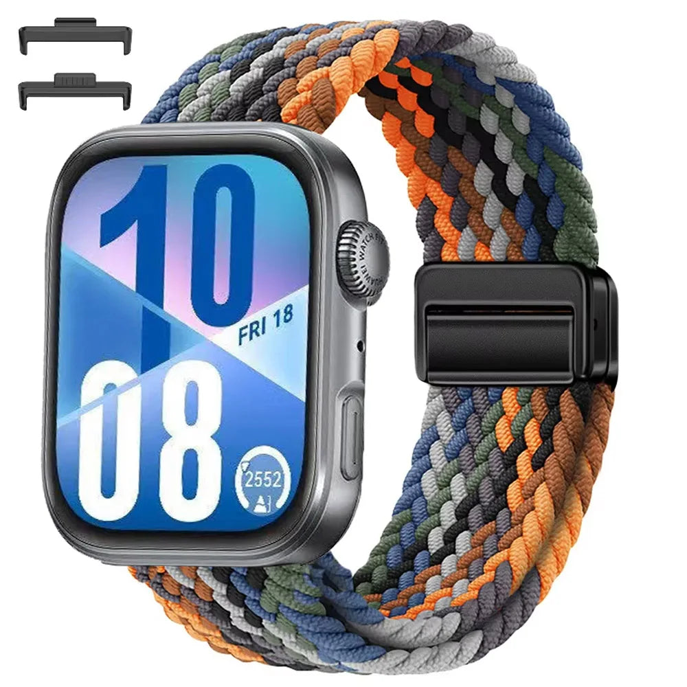 Magnetic Buckle Strap for Huawei Watch Fit 3/4/4 Pro Nylon Loop Bracelet Correa for Huawei Watch Fit 5/Fit 5 Pro Smart Wristband
