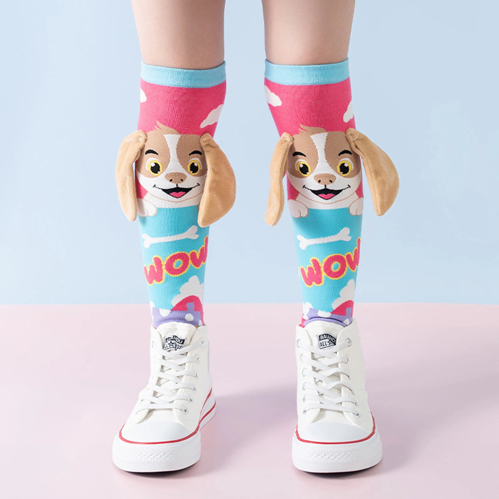 Cartoon Dog Rabbit Girls Boys Stockings Funny Penguin 3D Kids Socks Party Festival Children Long Socks Knee-high Socks