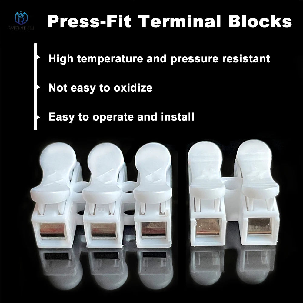 CH-2 3CH Cable Wire Connector Fast Wiring Terminals Welding Quick Spring Clamp Wire Quick Connector No Screw Terminal Block 2/3P