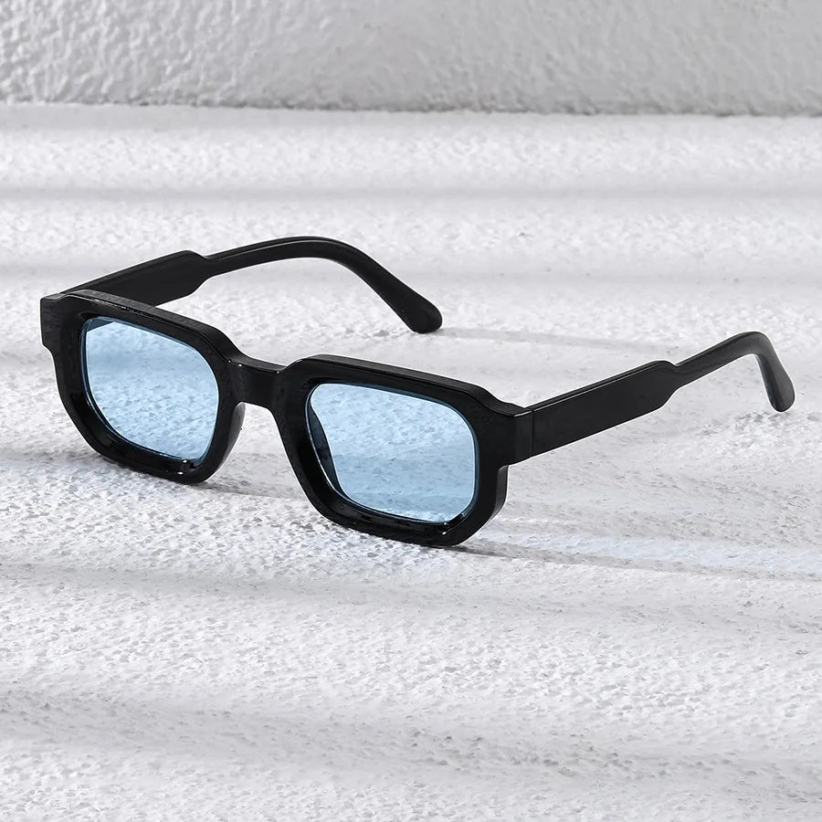 New Men Vintage Rectangle Frame Sunglasses Fashion Women Sun Glasses Luxury Brand Design Goggles UV400 Shades Eyewear