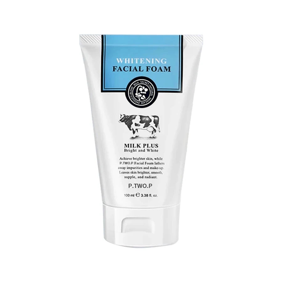PTWOP Whitening Facial Cleanser Foam Moisturizing Deep Remove Cleansing Acne Milk Oil Control Exfoliating Shrink Pores Face Wash