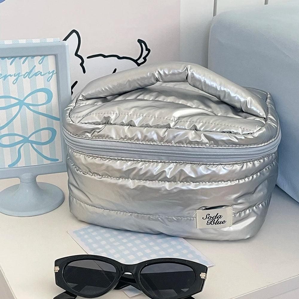 Wholesale Large Capacity Waterproof Makeup Handbag Travel Women Cosmetic Toiletry Storage Pouch Elegant Ladies Square Zipper Bag