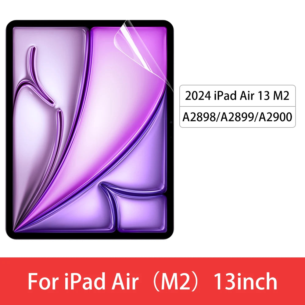 2pcs for iPad Air 2024 Pro 11/13 M4 Screen Protector Film  Paper Feel Matte PET Painting for iPad 7th 8th 9th 10th Generation