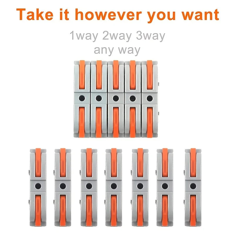 20/30/50/100 Pieces of Universal Lever-Type Cable Connectors, 1-to-1 Direct Connection Assembly Type, Electrical Connectors, Wire Terminals, Quick Connection