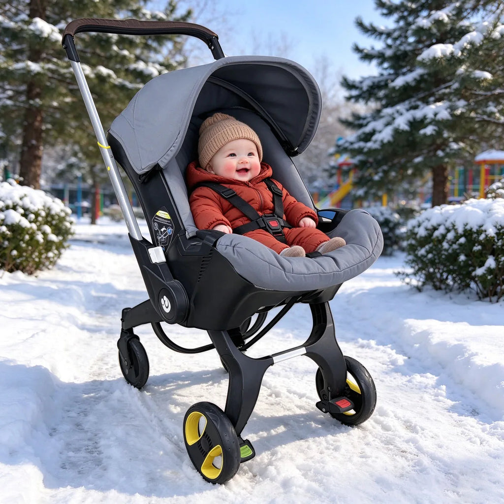 Baby Stroller 3 in 1 Raincoat Vision Rain cover Seat Cushion Sunshade Shoulder Pads For Doona & FooFoo Baby Stroller Accessories