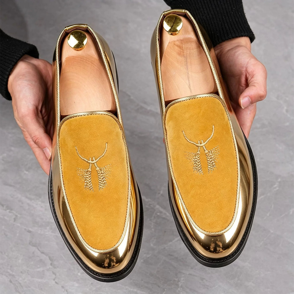 Formal Loafers Shoes for Man Embroidery Designer Wedding Dress Menswear Shoes Office Loafers Mocassin Homme Scarpe Uomo Eleganti