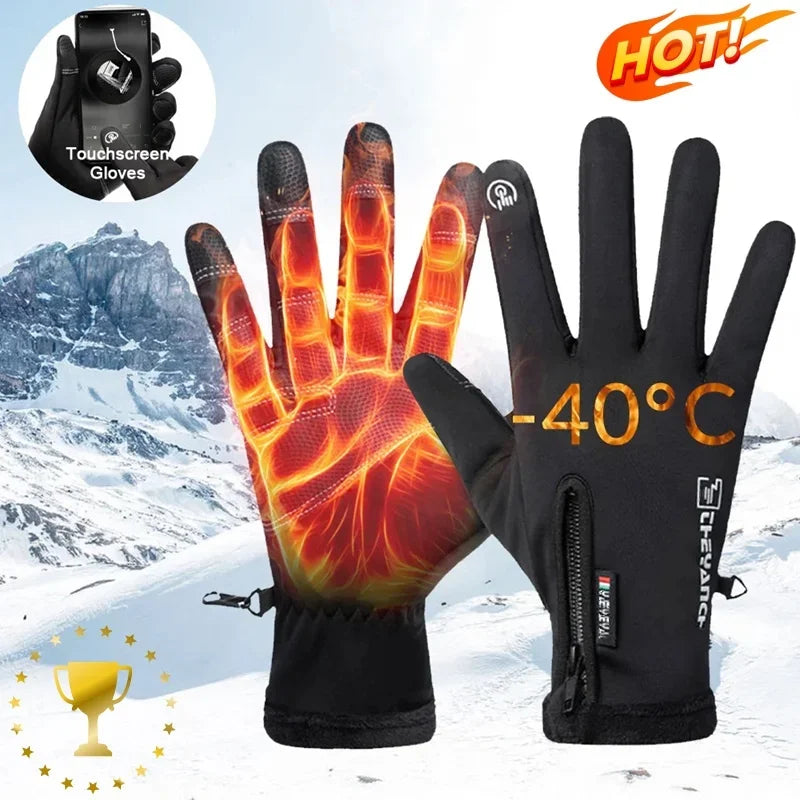 Winter Gloves Waterproof Thermal Touch Screen Thermal Windproof Warm Gloves Cold Weather Running Sports Hiking Ski Gloves 2025