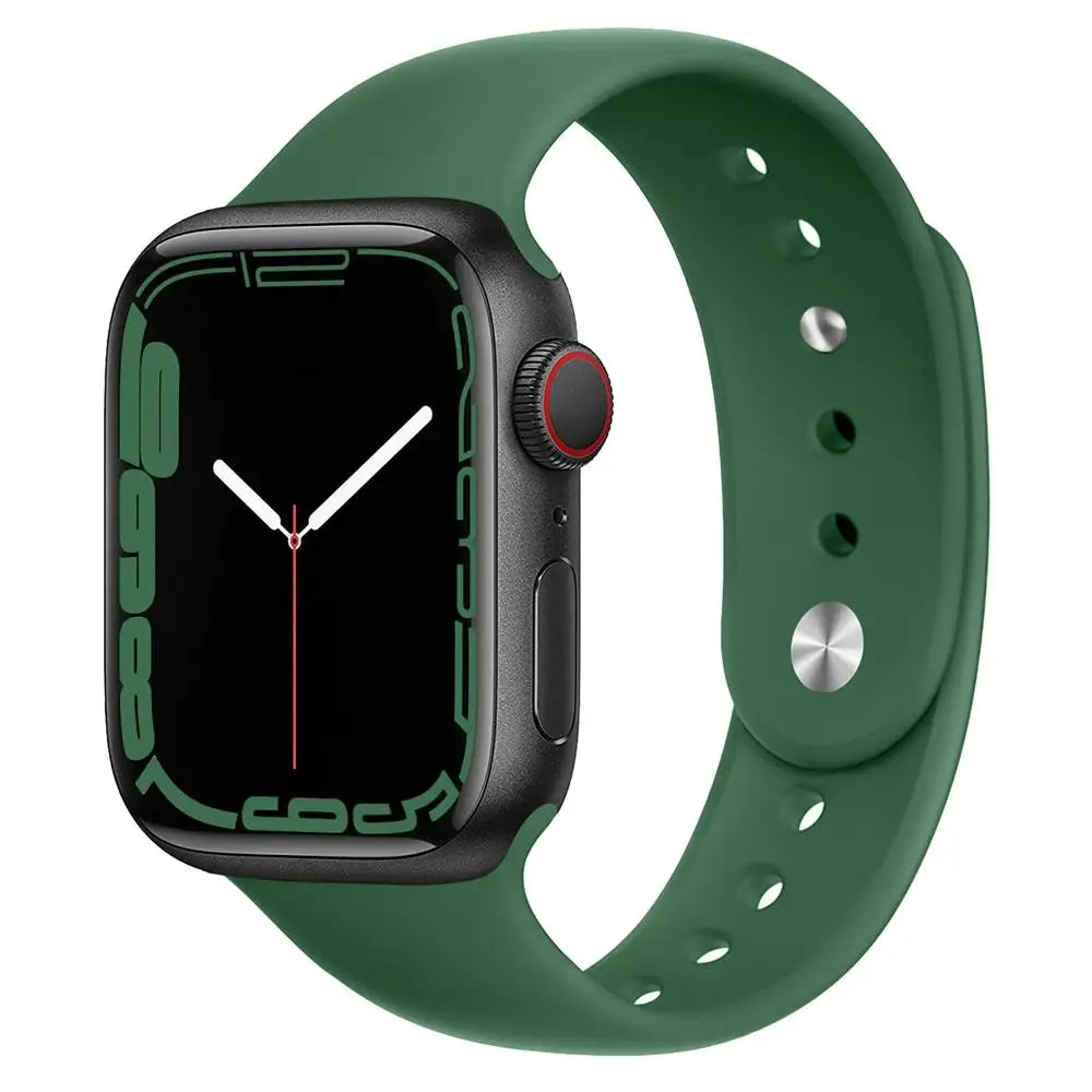 Silicone For Apple Watch Band 44mm 40mm 45mm 41mm 42mm 38mm 49mm 41 44 45 mm Bracelet IWatch Series 7 6 5 4 3 SE 8 Ultra Strap