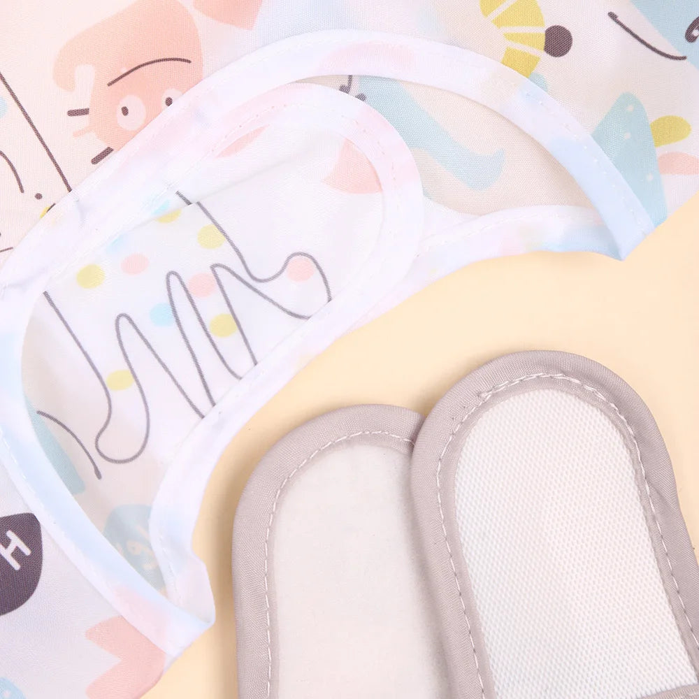 Waterproof Full Sleeve Baby Bibs Children Apron Long Sleeve Feeding Smock Kids Eating Breastplate Infant Scarf Clothing