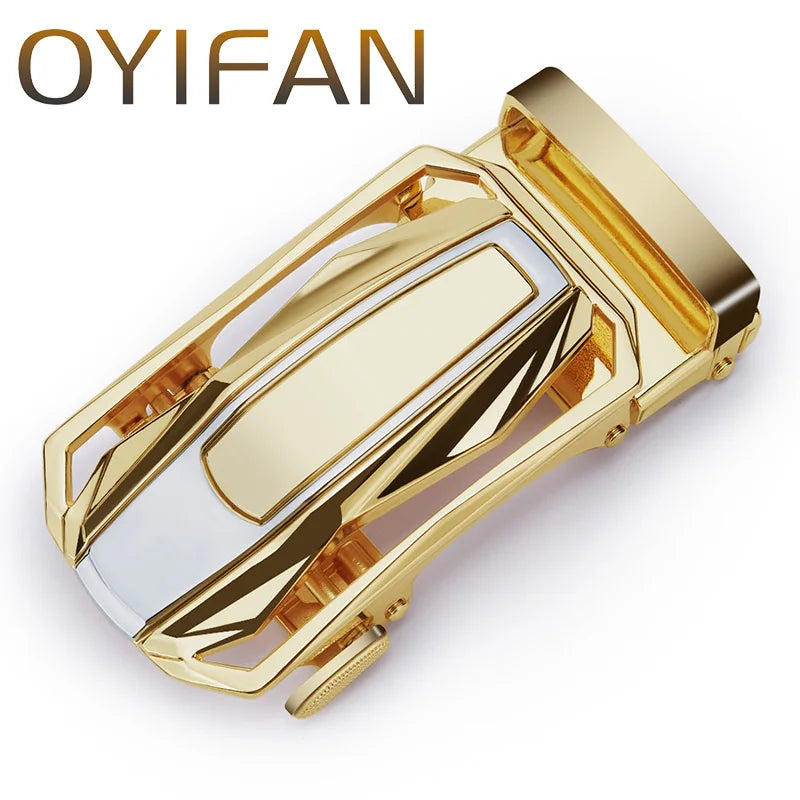 Men's Automatic Belt Buckle for 3.5cm Ratchet Belt Replacement Buckle, Fashion Style Men's Belt Buckle