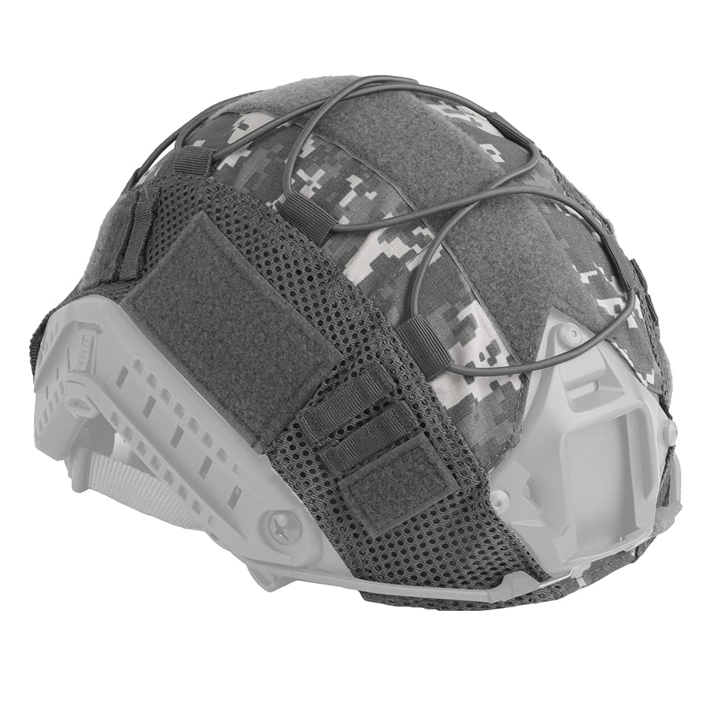 Tactical Helmet Cover for Fast MH PJ BJ OPS-Core Helmet Airsoft Paintball High-cut Helmet Cover camo with Elastic Cord