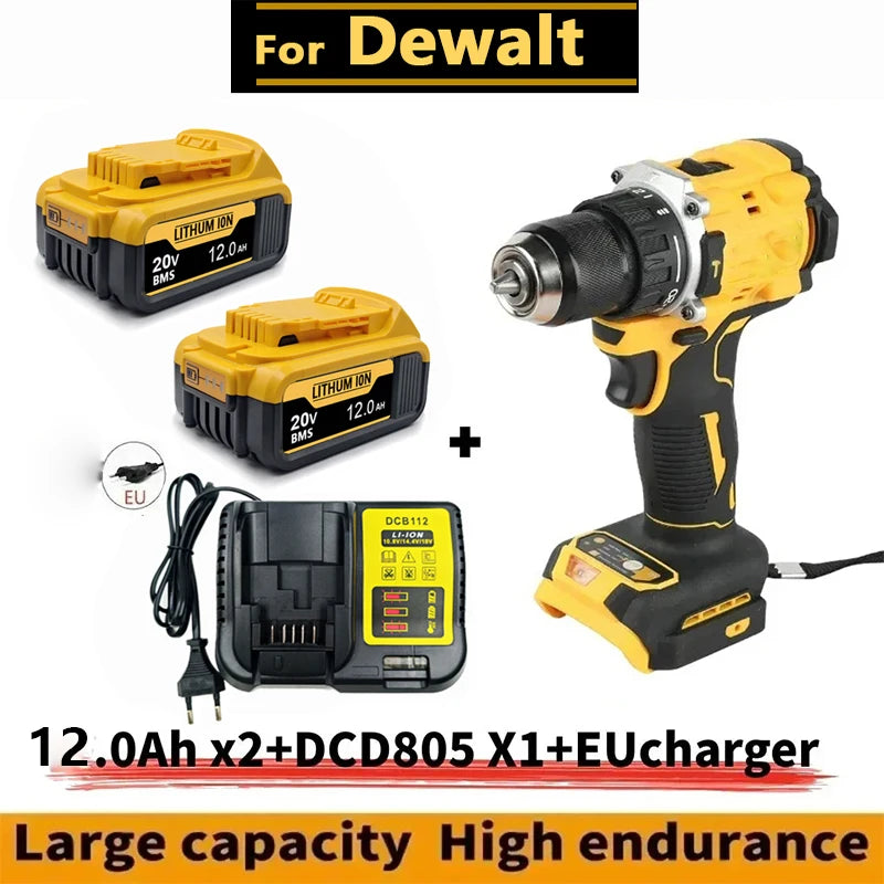 New High-Power for DEWALT 20V/60V Battery DCB200 DCB205 DCB206 * Power Tool 18V Battery 3AH 8AH 12AH 18AH Batteries DCD805