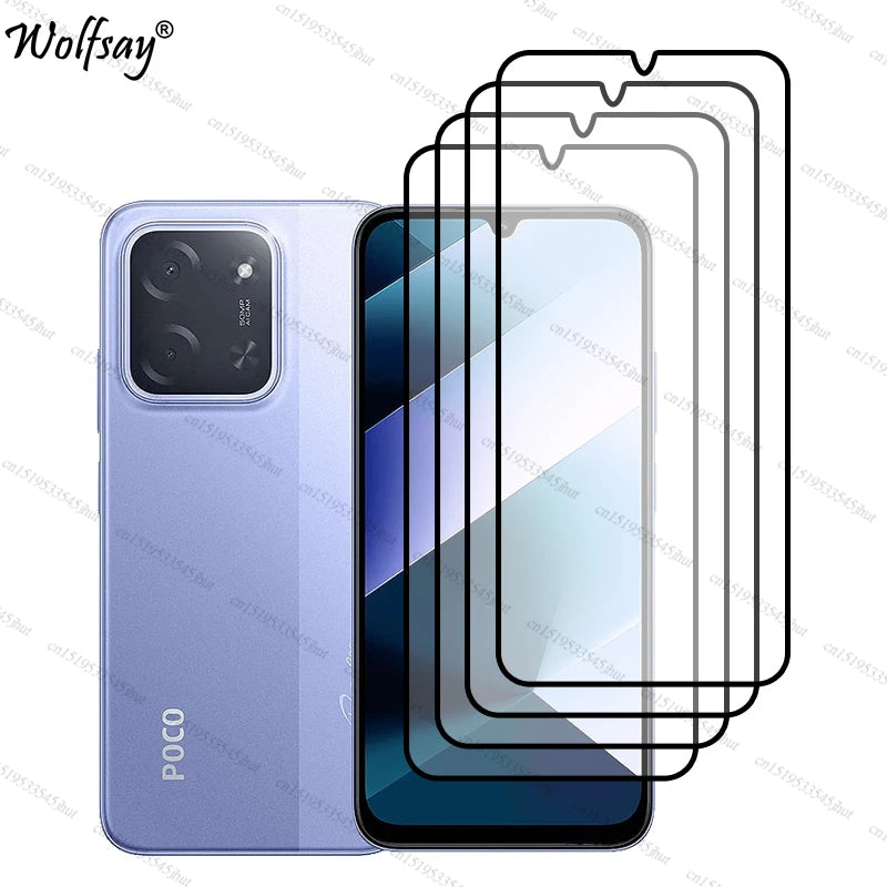 Full Cover Tempered Glass For Xiaomi Poco C85 Screen Protector For Poco C85 Camera Lens Protector Phone Glass For Poco C85 Glass