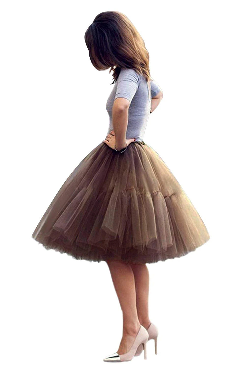 Royal Blue Multi-Layers Tutu Skirts 2024 Midi Tulle Petticoat Women's Underskirt Summer Belly Dance Cosplay Bridal Accessories