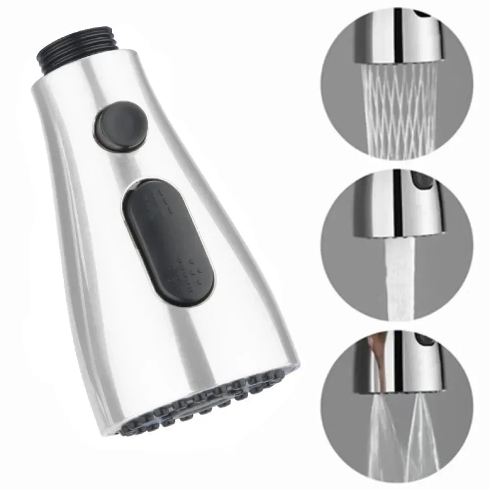 Premium Kitchen Pull Out Faucet Sprayer, 3 Modes ABS Water Saving Basin Sink Shower Head for 1/2" Connection