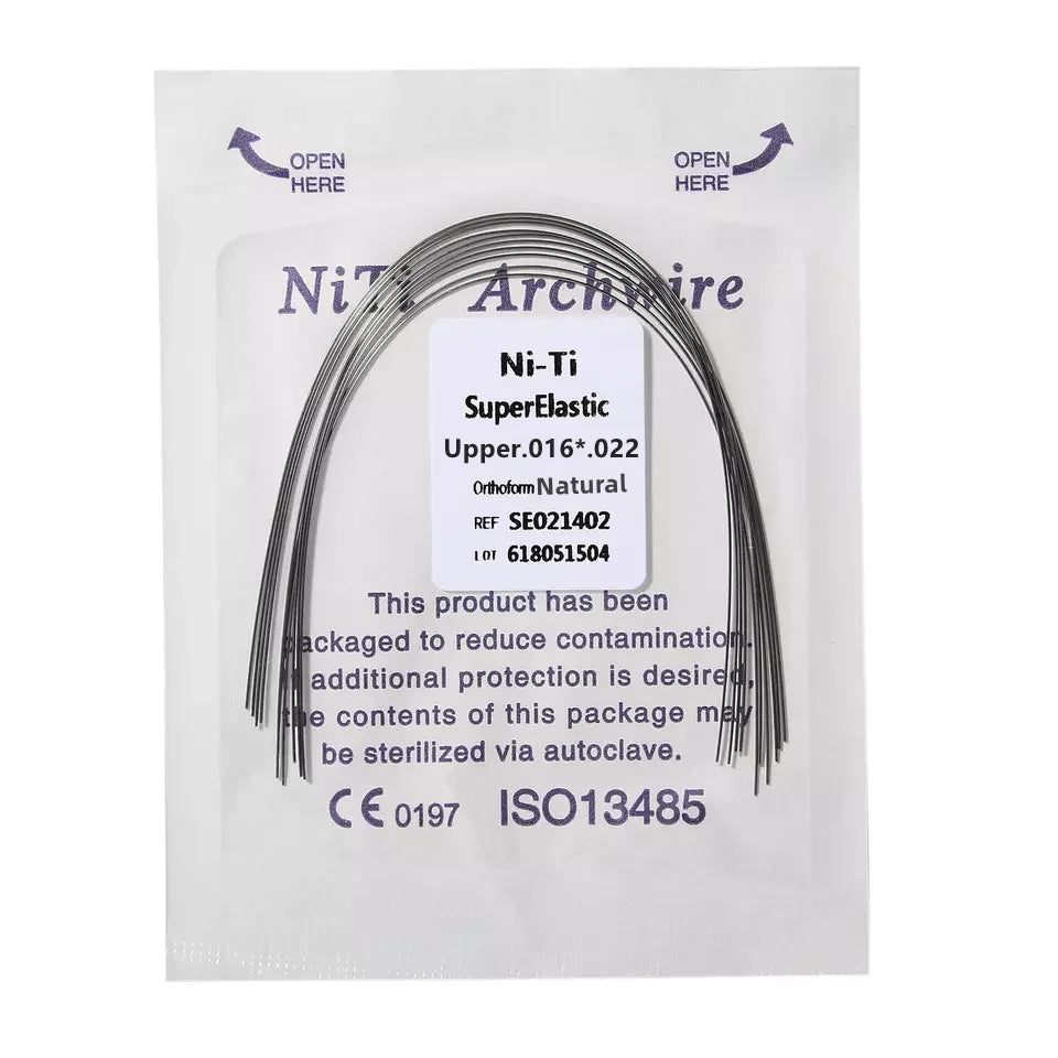 PIORPOY Dental Orthodontic Arch Wires 10 Pcs Natural Form Super Elastic Round Rectangular Arch Wires Form Upper Lower Archwire
